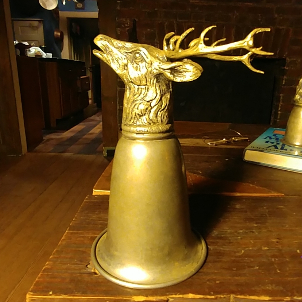 Tally Ho! Gucci Stag Stirrup Cup.  1970's. Genuine.